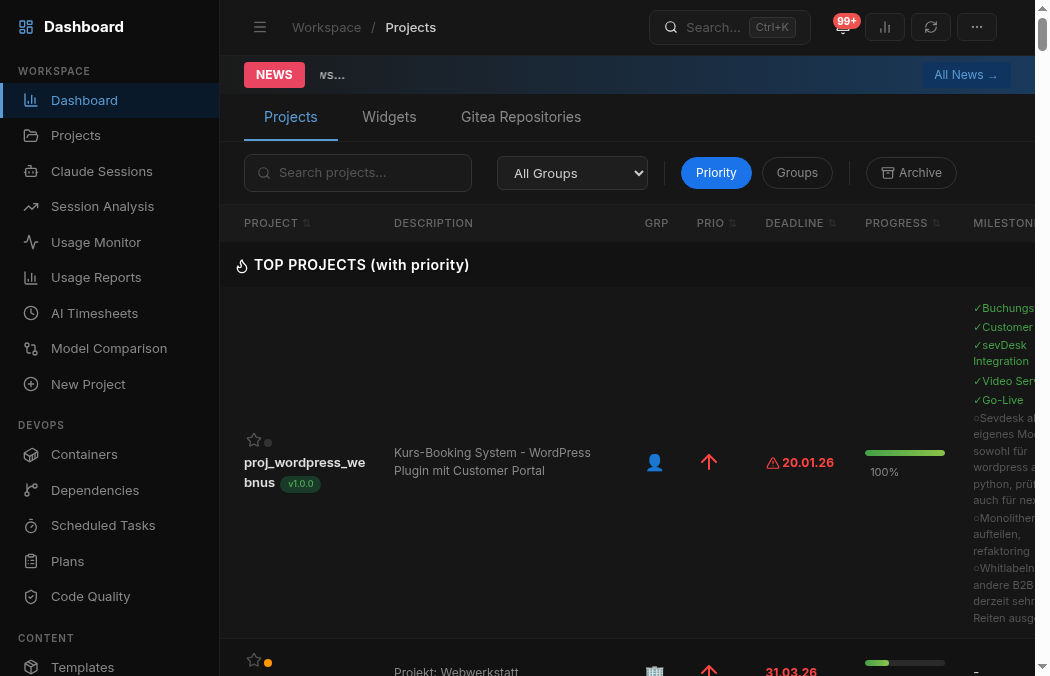 SessionPilot Dashboard